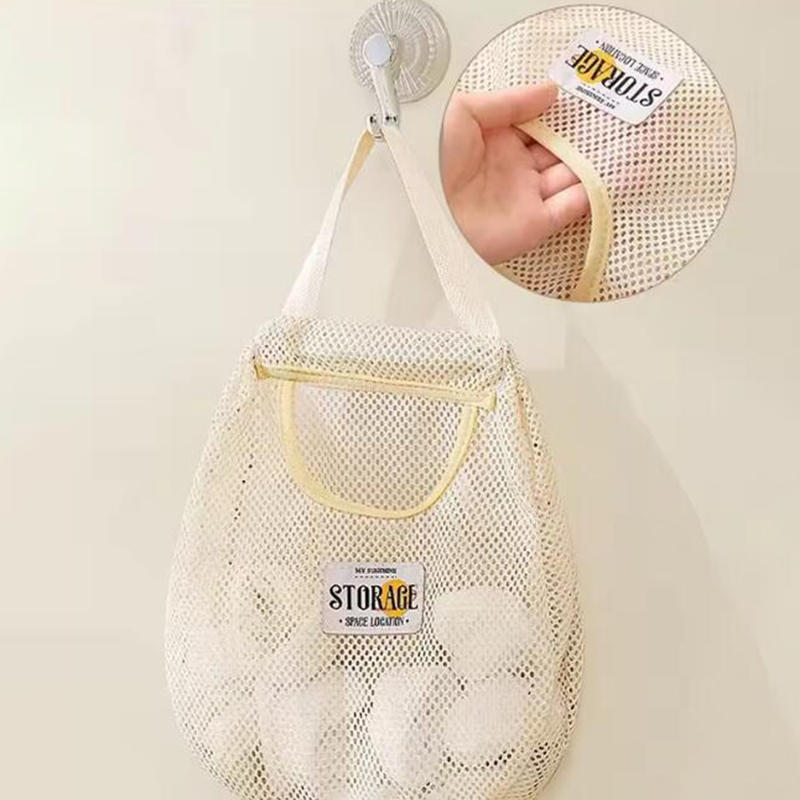 Wall-Mounted Mesh Bag for Underwear Socks Personal Hanging Basket Multi Purpose Space Saving Kitchen Fruit Vegetable Pouch