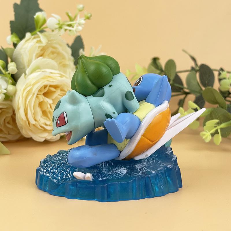 Pokémon Pikachu, Bulbasaur, Squirtle Action Figures: Desktop Ornaments