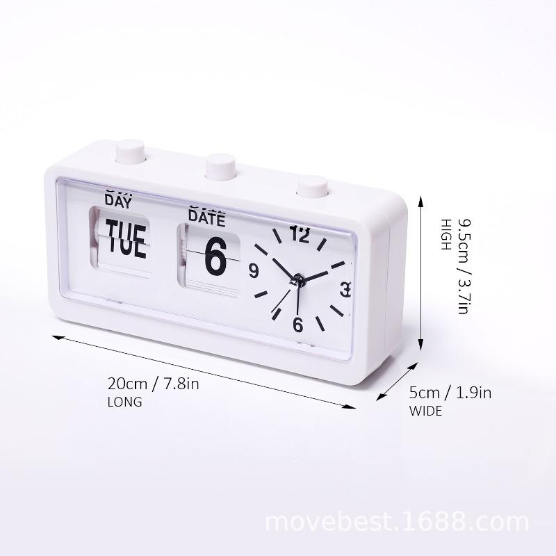 Creative Vintage Flip Clock Mechanical Alarm Clock Desktop Digital Clock with Calendar Clock Home Decor Vintage Home Decor 2025