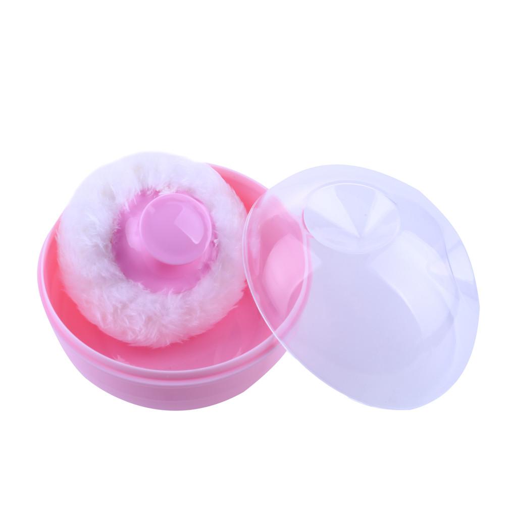 Baby Puff With Box Winceyette Puff No Hair Removal Body Powder Box Container