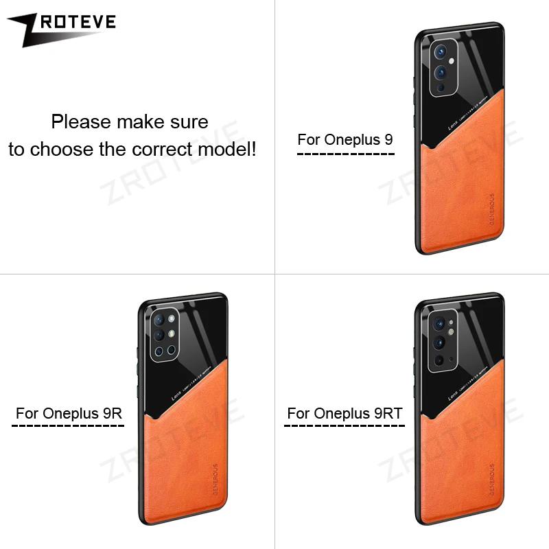 For OnePlus 9 Case PU Leather Car Magnetic Hard PC Cover For One Plus 9 R RT 9R 9RT OnePlus9 OnePlus9R OnePlus9RT Cases