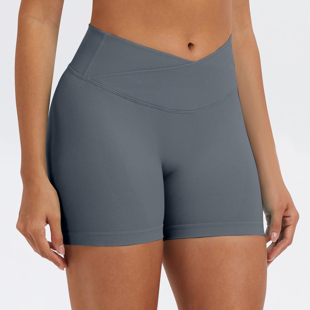 Womens Yoga Shorts With Nylon Fabric For Running And Fitness Activities