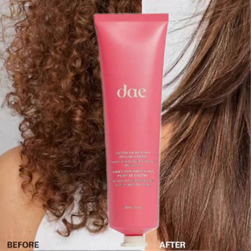 Crema de peinado 3 en 1 para rizos, crema capilar multifuncional para rizos naturales, control del encrespamiento y fijación duradera, 150 ml.