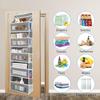 1 Piece 5-Layer Non-Woven Door Organizer Rack Large Capacity Hanging Storage Bag for Bathroom Bedroom Door Storage Solution