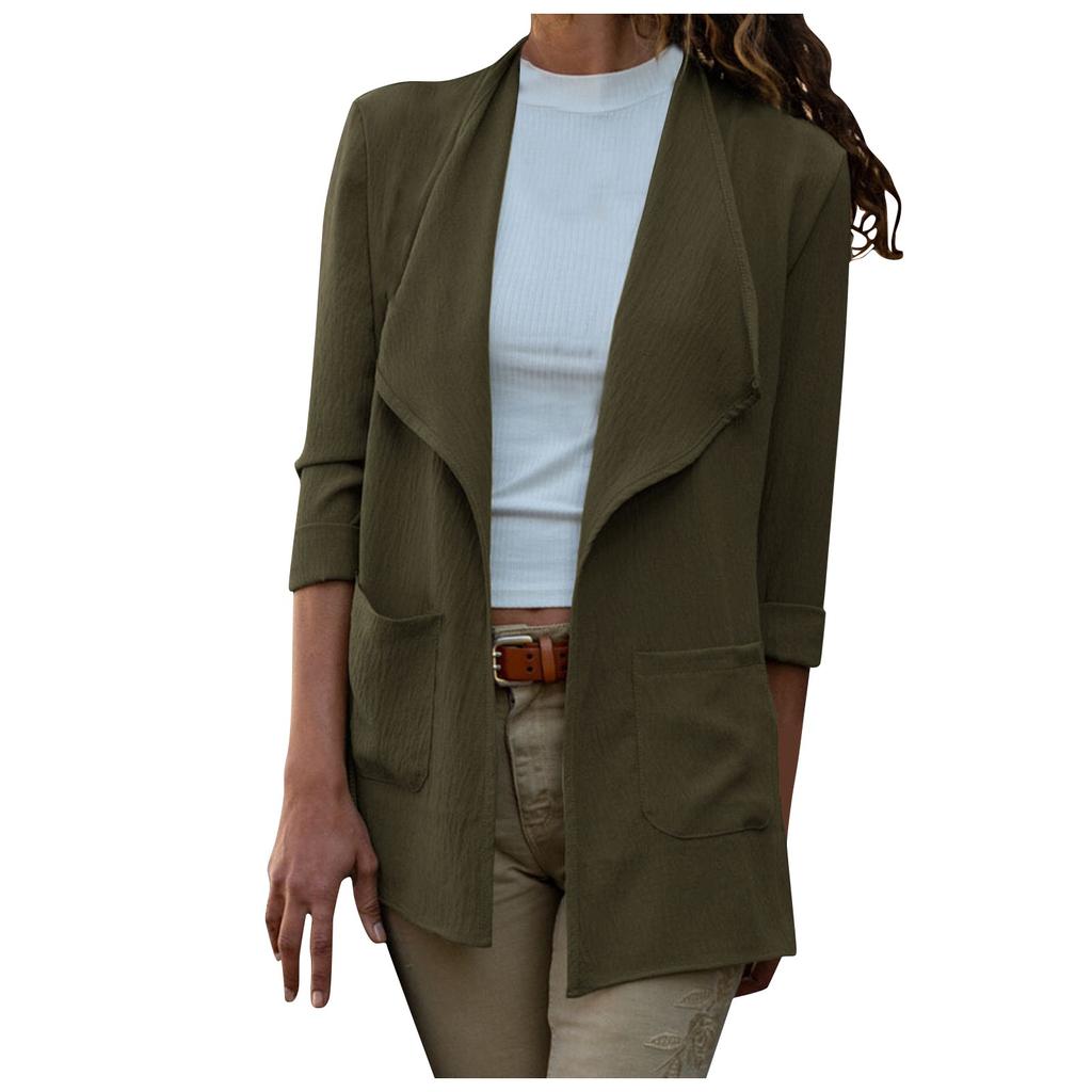 Damenmode Und Winter Neu Einfarbig Strickjacke Schal Mantel Oberteil