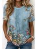 Unisexs Summer Casual Roundneck Shortsleeve Tshirt Simple Dragonfly Print Elegant Tshirt Stylish Unisexs Top