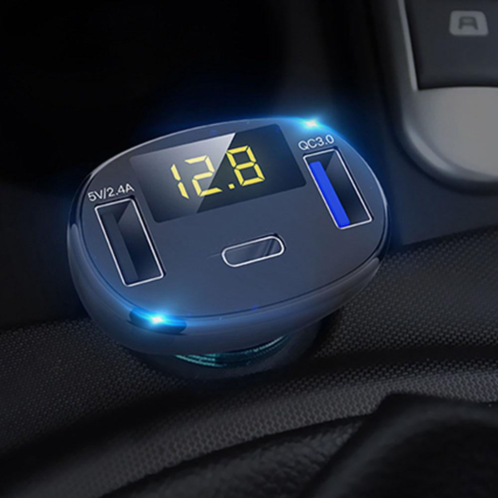 5V 2.4A QC3.0 Dual USB Fast Charge Car Charger Cigarette Lighter Adapter Socket Universal
