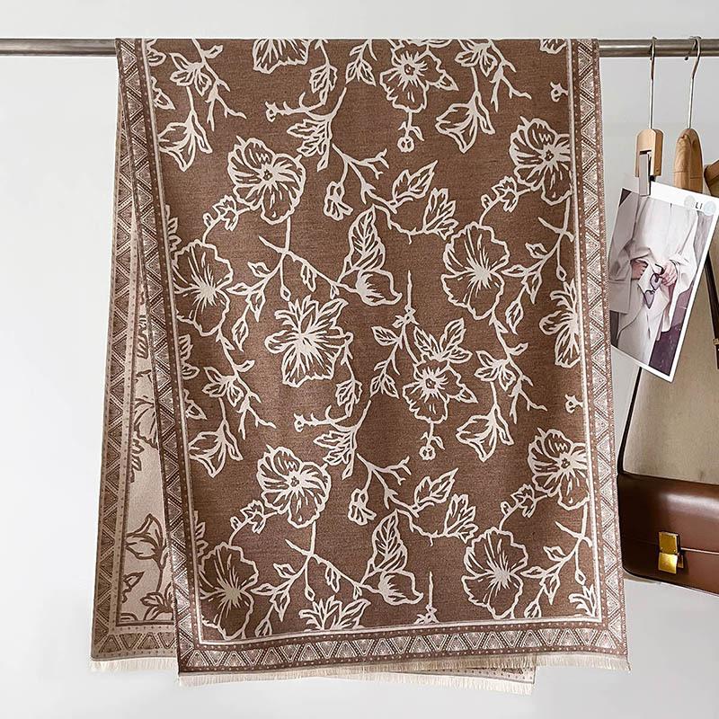 Autumn and Winter Student Scarf Women's High-end Fashion Printed Scarf Shawl