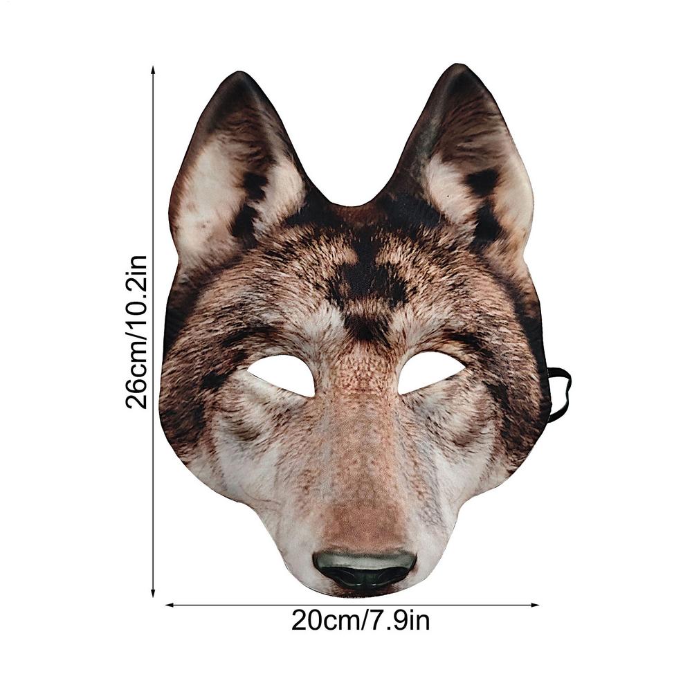 Halloween Pasen Wolf Masker Eng Dier Mode masker Cosplay Kostuum Accessoires Realistisch Gezichtsmasker Hoofdmasker voor Volwassenen