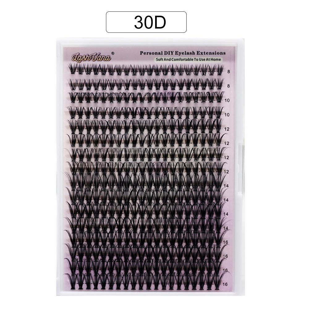 DIY Lash Extension Kit: European & American Cluster False Eyelashes & Tools