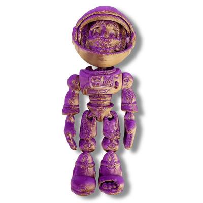 3D-gedruckte Skelett-Astronautenfigur - Flexible Gelenke, Bewegliche Gliedmaßen, Mehrfarbig (Zufällige Lieferung)