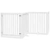 Vidaxl Foldable Dog Gate, With Door, 4 Panels, White, 320 Cm