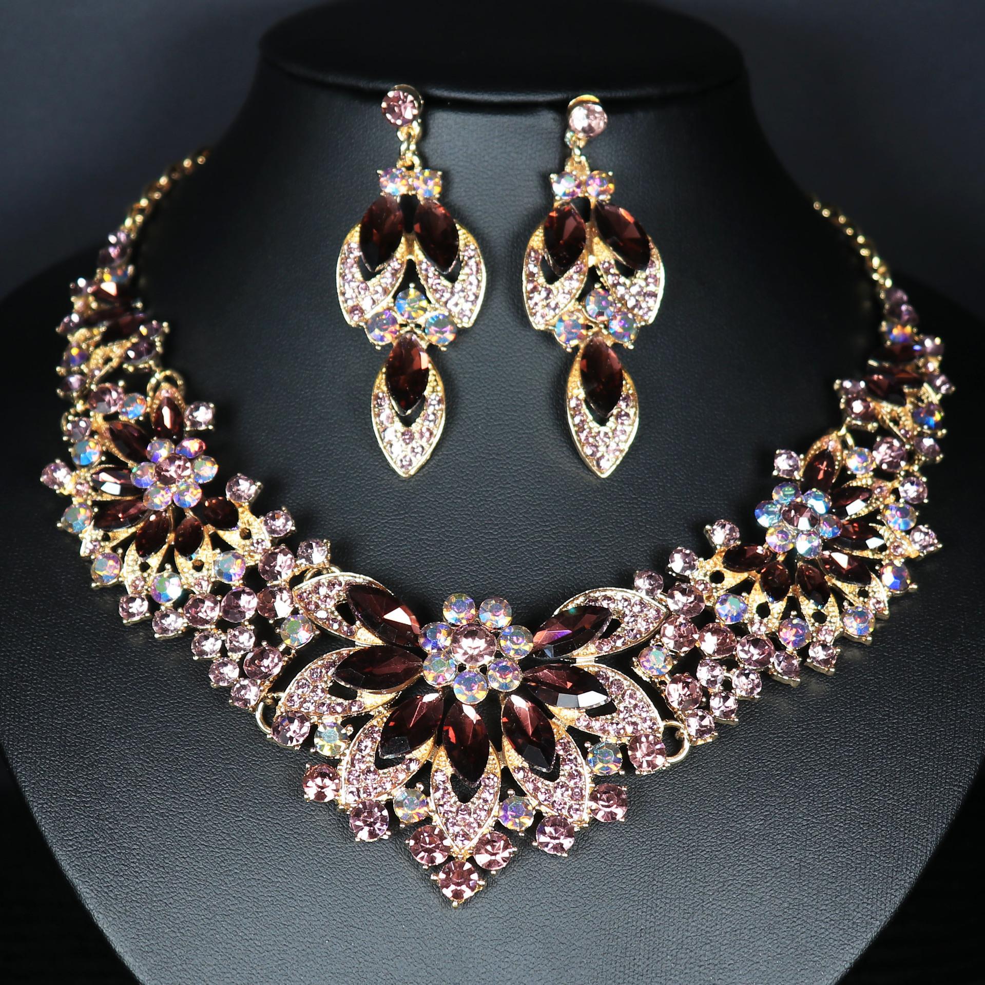 

Товар Серьги Комплект Цепочка 2-х Части Кристалл Стеклянный Сплав Платье Аксессуары Женское Ожерелье фиолетовый