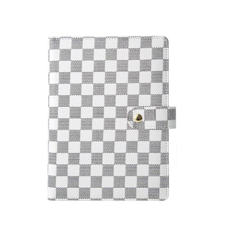 A5 Premium Leather Grid Pattern Binder Journal