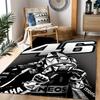 Motorcycle Racer With Agv Helmet Premium Crystal Velvet Area Classic Design Nonslip Durable Polyester Area Rug For Bedroom Playroom Living Room Or