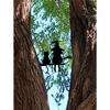 Gothic Cat Iron Garden Decor Vintage Outdoor Halloween Yard Patio