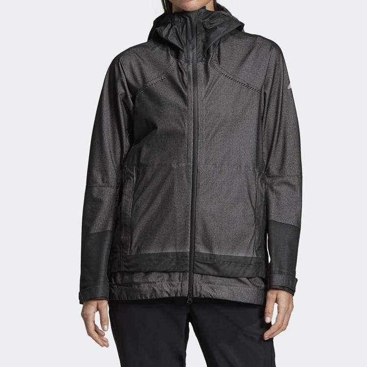 Adidas Outdoor Windbreaker Jacke Damen Oberteile Schwarz DZ0796