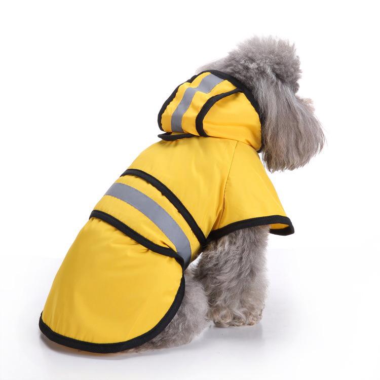Reflective Raincoat Poncho for Small Dogs - Bichon Puppy Pet Rainwear
