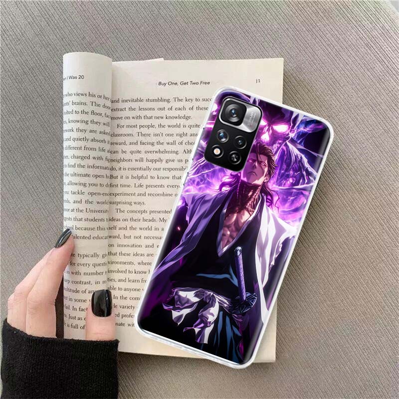 Bleach Aizen Sousuke Phone Case For Xiaomi Redmi Note 11 12 14 13 Pro Plus 5G 14S 4G 12S 10 10S 11T Pro 11S 11E Coque Fundas TPU