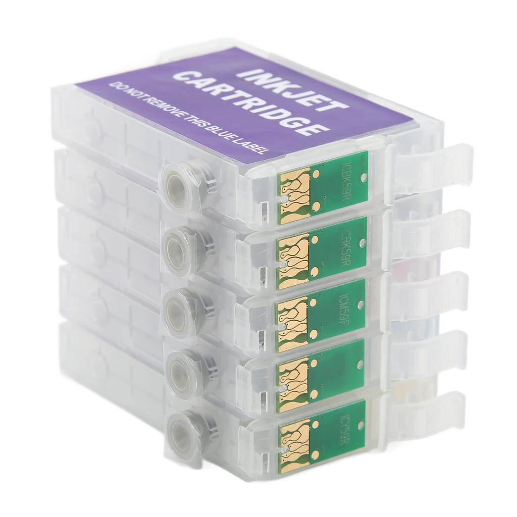 5PCS Ink Cartridge PP 4 Colors Anti Leakage Large Capacity Smooth Output Catridge Combo Pack for Printer