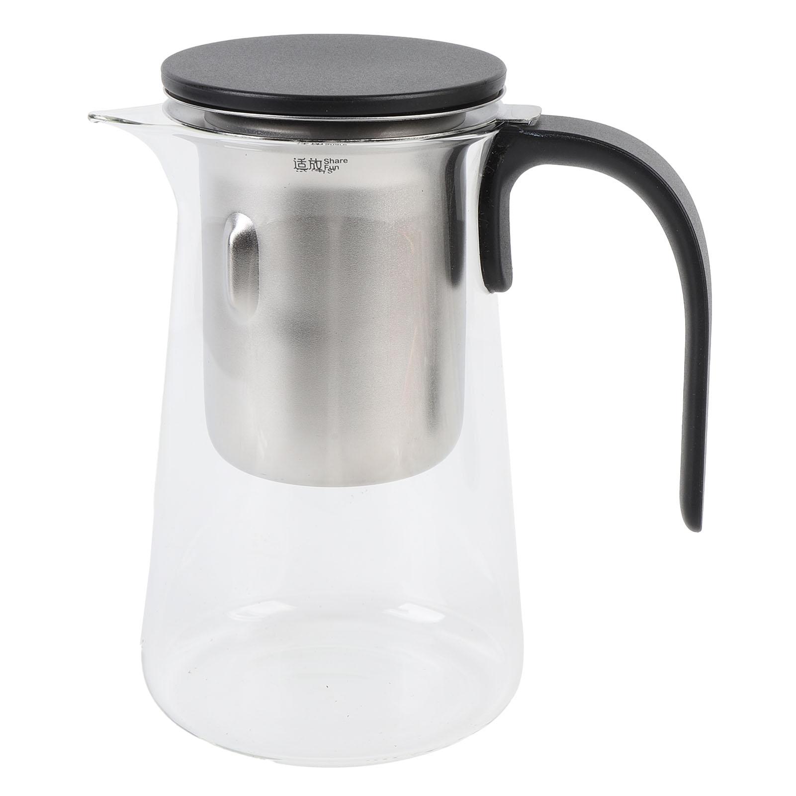 

Glass Teapot Creative Magnetic Press Control Water Separation Tea Pot for Blooming Tea L