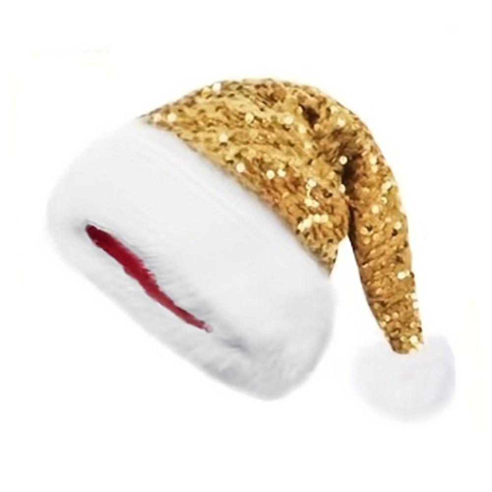 Glittery Sparkly Sequin Santa Hat Red Glitter Holiday Headwear New Year Xmas Cap  Party Supplies