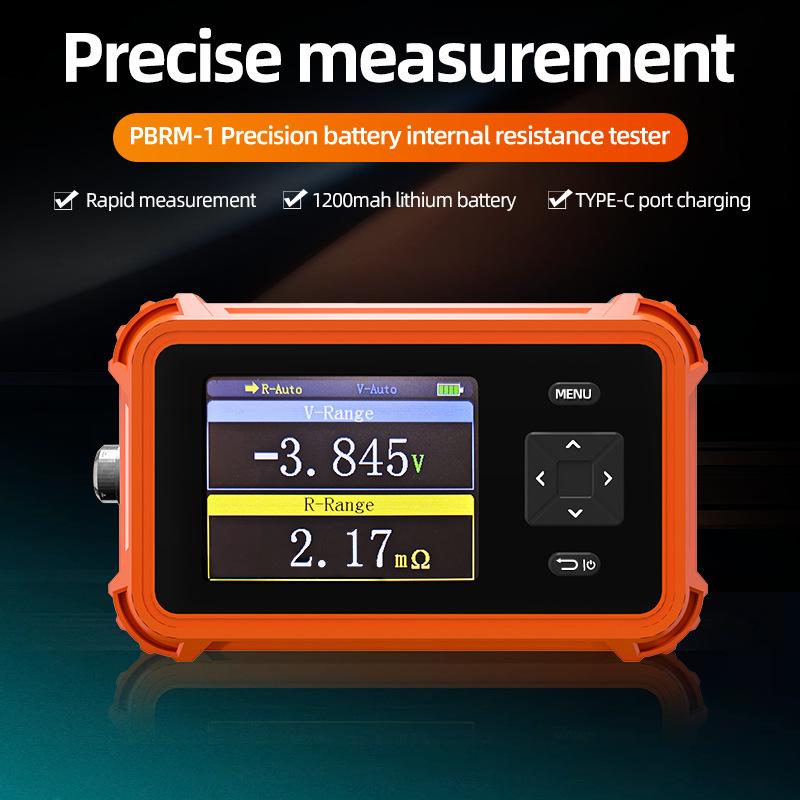 18650 Battery Tester PBRM-1 High Precision Voltage & Internal Resistance Meter with 2.8" TFT Screen for Li-ion & LiFePO4