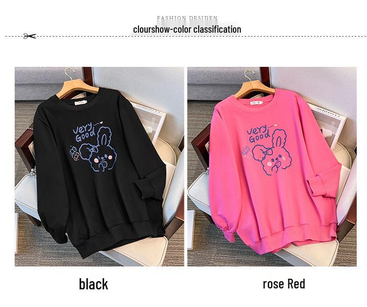 Plus Size 200-350 Jin Loose Autumn Hoodie - Bust 150/160 (Model 6072)