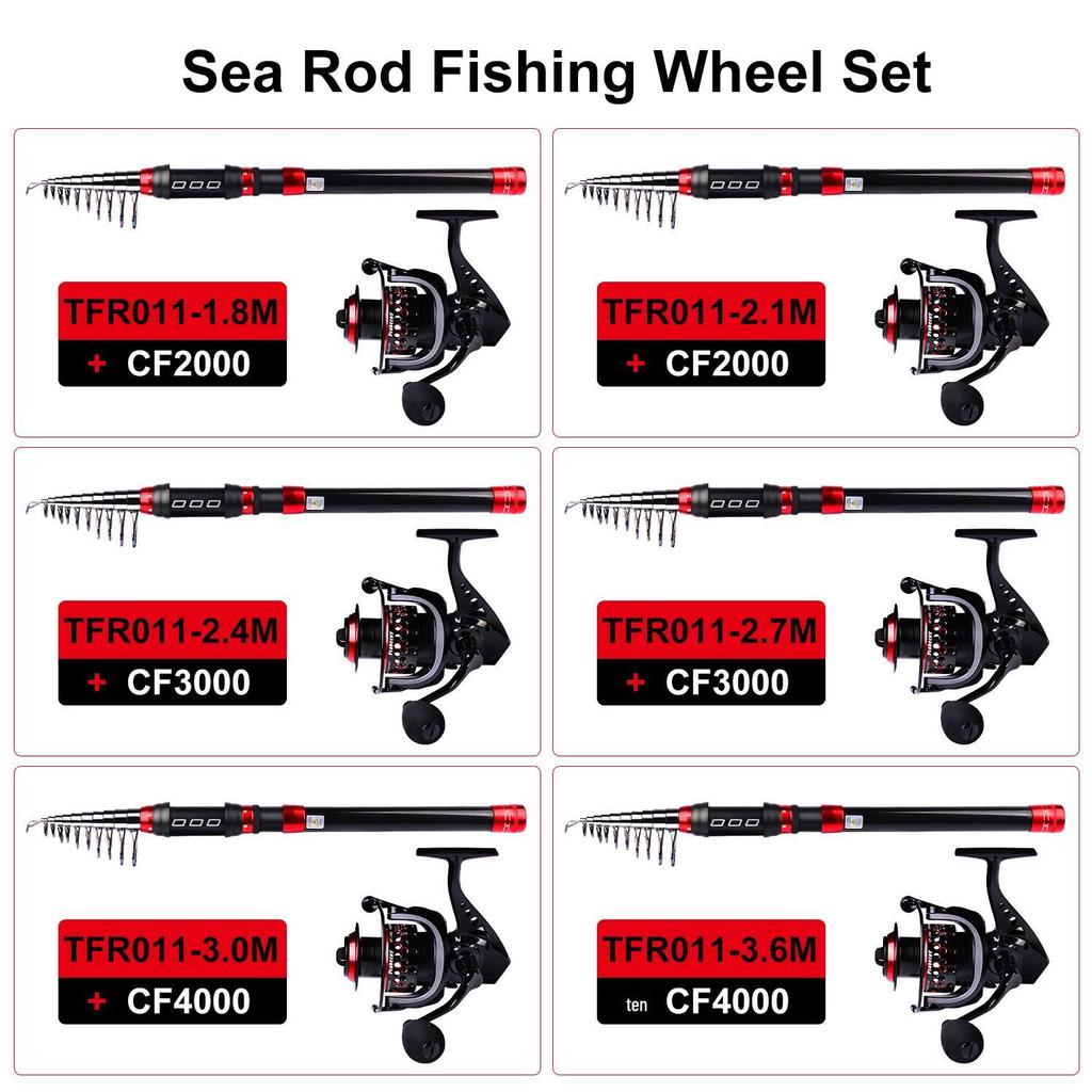 Kompakte Carbon Meeresrute - Ultra-Kurze Unter-Felsen Angelrute für Meer- und Bootsangeln.