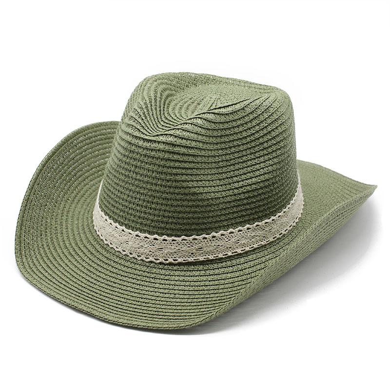 Ethnic Style Jazz Hat Summer Men And Women Boutique Straw Hat Sunshade Casual Beach Hat Retro Top Hat