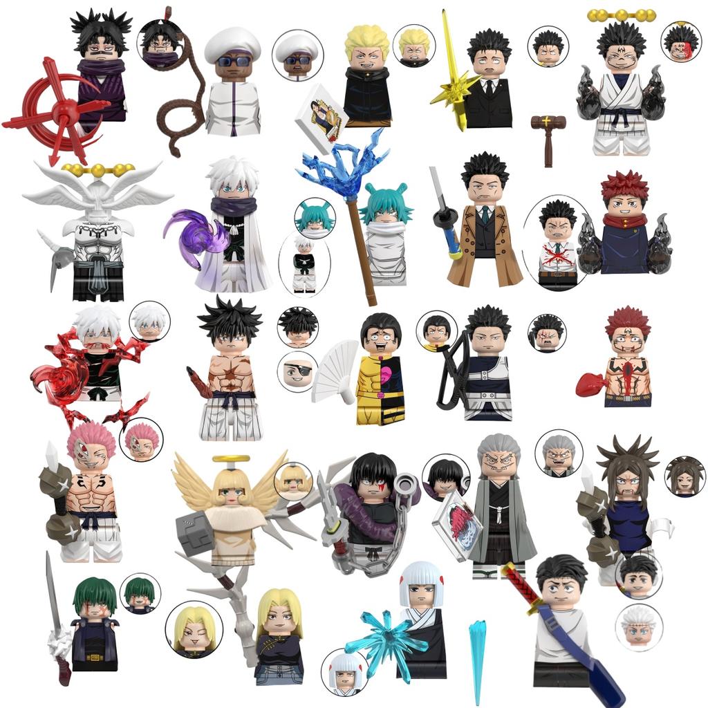 Jujutsu Kaisen Anime Cartoon Gojo Satoru Itadori Yuj Fushiguro Megumi Okkostu Yuta Building Blocks Mini Action Figures Kids Toy