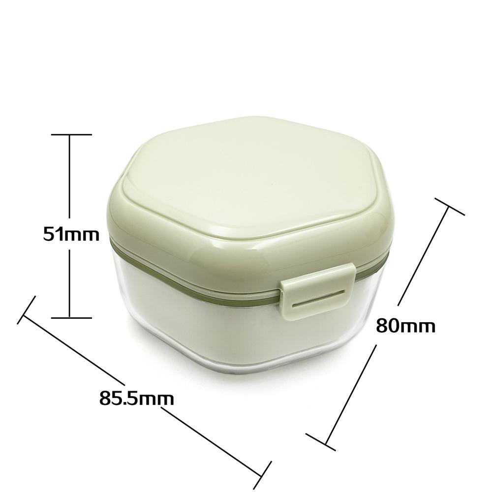 1pc Orthodontic Retainer Braces Storage Box Invisible Braces Storage Box Portable Dentures Cleaning Box Braces Storage Container