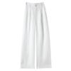 Pantalones de Pierna Ancha de Tencel Lino de Cintura Alta con Protección Solar de Seda de Hielo para Mujer Verano 2026