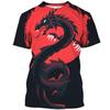 Cool Chinese Loong Pattern T Shirt For Men Dragon 3D Printed Tees Summer Casual Short Sleeve Round Neck Tops Oversized T-Shirts