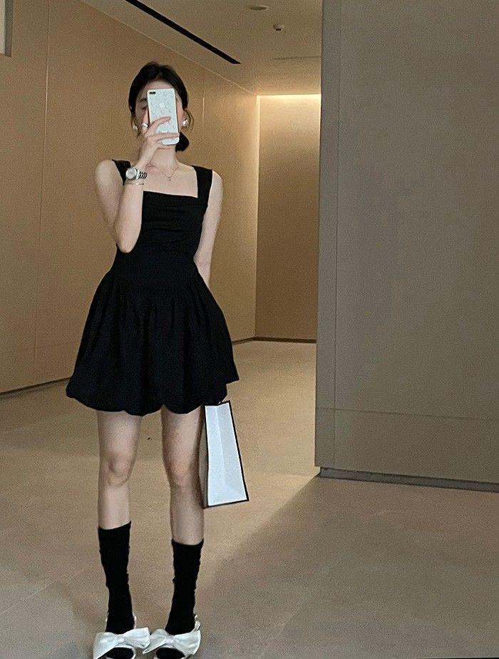 

Сладкое и Пряное Французское Слоеное Платье Петит - Без Рукавов, Обтягивающее Талию, Короткая Юбка, Белое. Double Extra Large чёрный