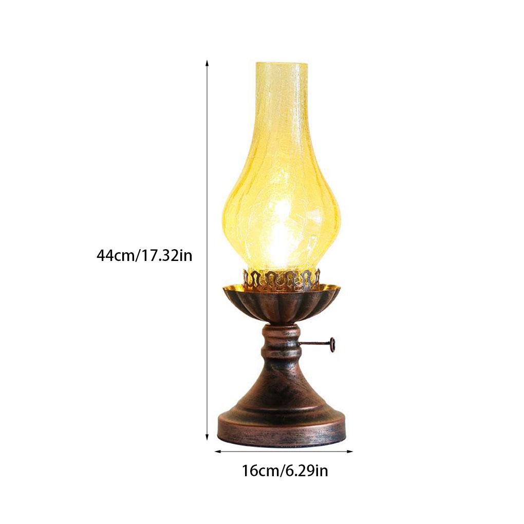 Easy To Night Light Suitable For Various Occasions Antique Oil Lamp Retro Table Lamp Kerosene Lamp