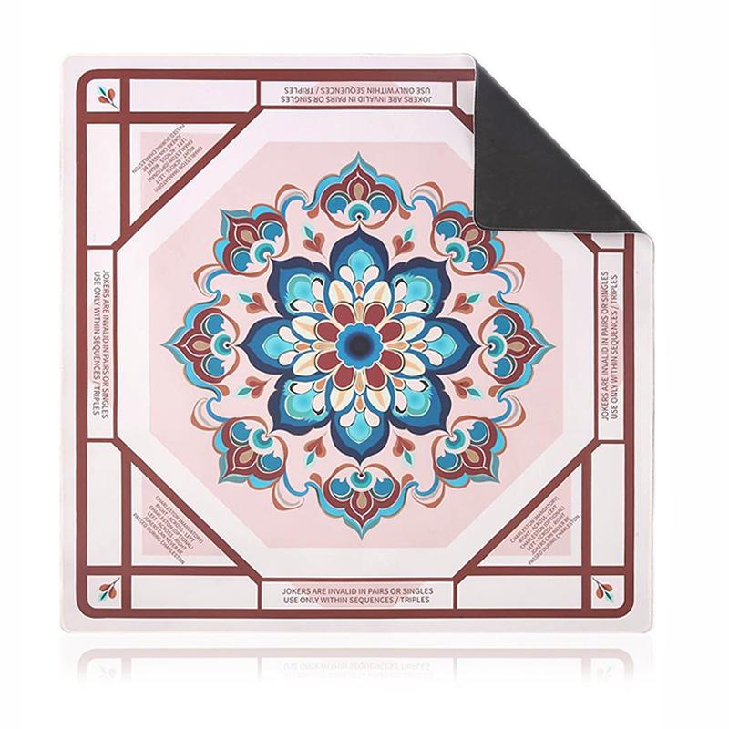 2026MUZHENGFoldable Rubber Eco-Friendly Waterproof Anti-Slip Durable American Mahjong Table Mat for Poker and Home Entertainment