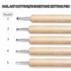 Dual-End Wooden Dotting Pen Marbleizing Tool Set for Nail Design Manicure Painting Kit 5pcs