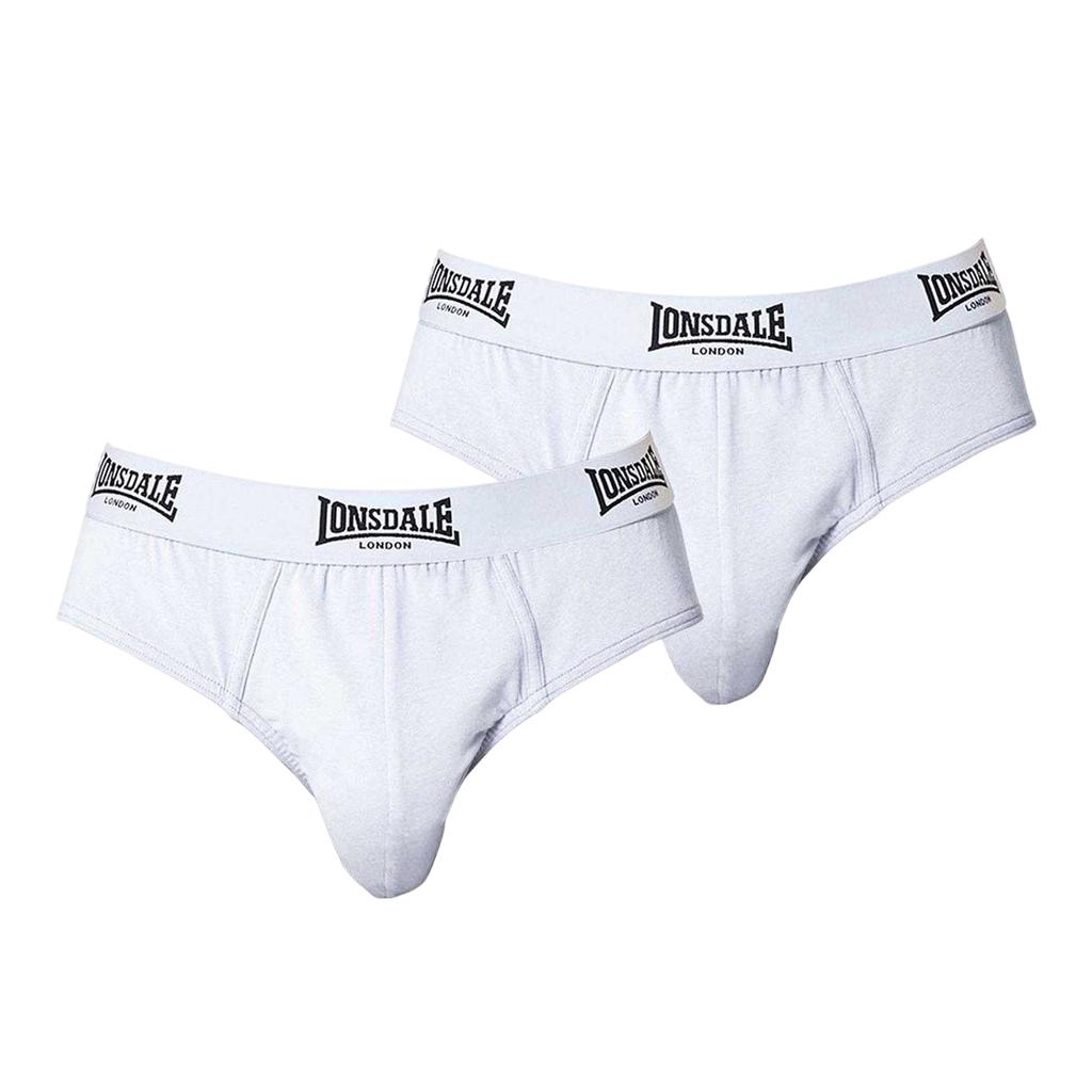 Lonsdale Mens Contrast Waistband Briefs (Pack of 2)