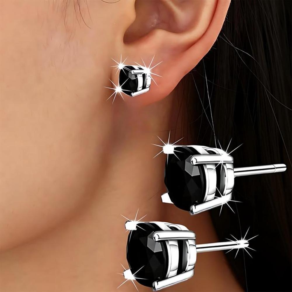 Black Awn Classic Stud Earrings Black Earrings for Women Stud Earring Jewelry Gift