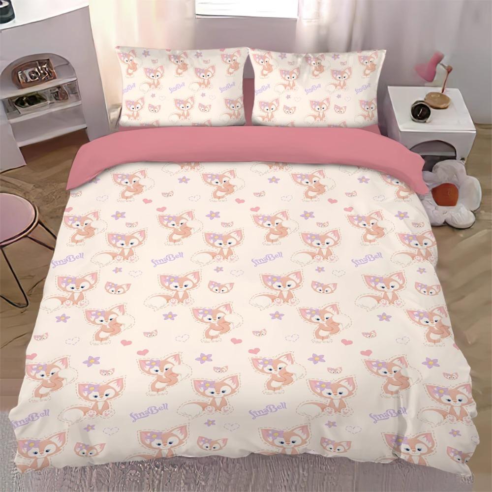 Cartoon Motif,Microfibre Bedding Sets, Children's Bed Linen with Zip Room Decor Duvet Cover for Teenagers adult 3-Piece