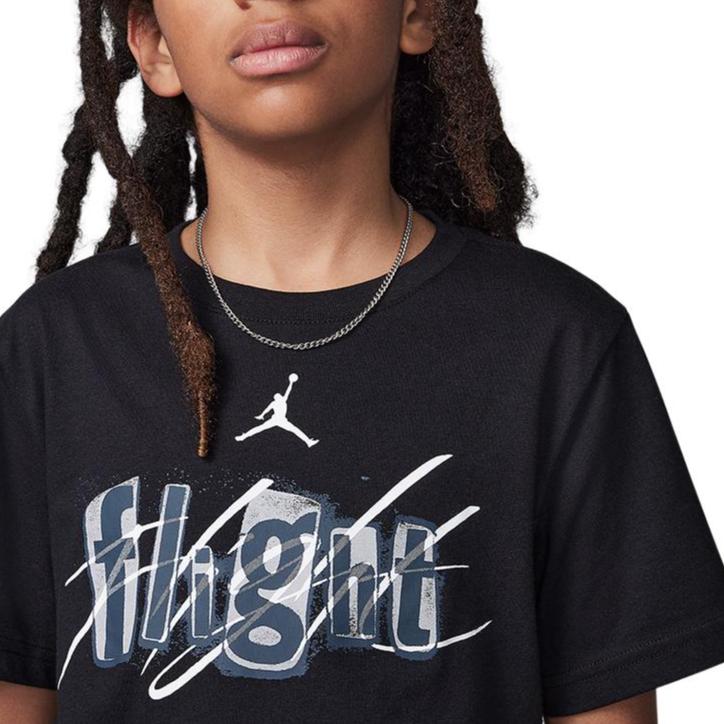 Nike Flight Team Comfortable Casual Soft Short Sleeve T-Shirt Kids Tops Black HQ7557-010