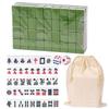 Set Gioco Mahjong Cinese 144 Mini Tessere Bianche Incise Per Riunioni di Famiglia Per Gioco Stile Cinese Tempo Libero in Famiglia