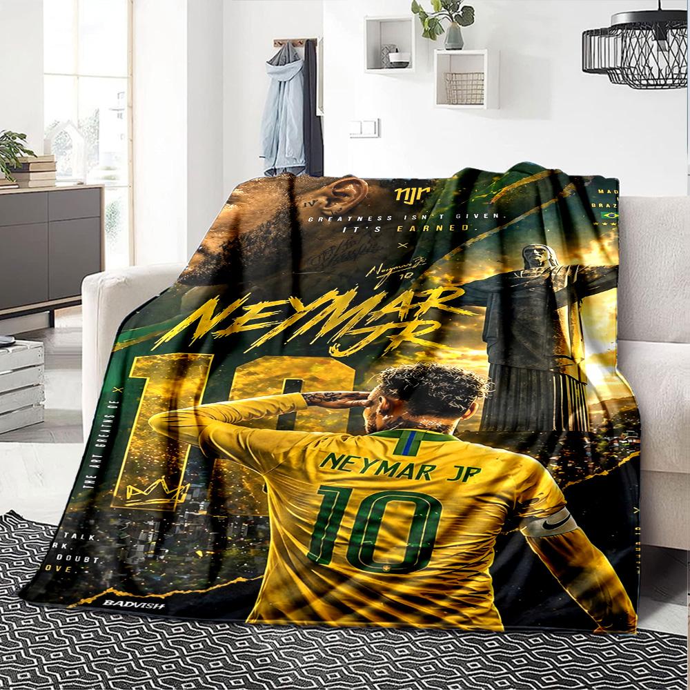 1pc Neymar11 Blanket, Gift, for Men and Women, Soft Blanket, Good for Sofa Bed Couch Travel, Lightweight Flannel Blanket