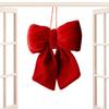 Velvet Red Bow Christmas Decoration Garland Topper Hanging Ornament Christmas Tree Decoration Christmas Bows For Winter Party