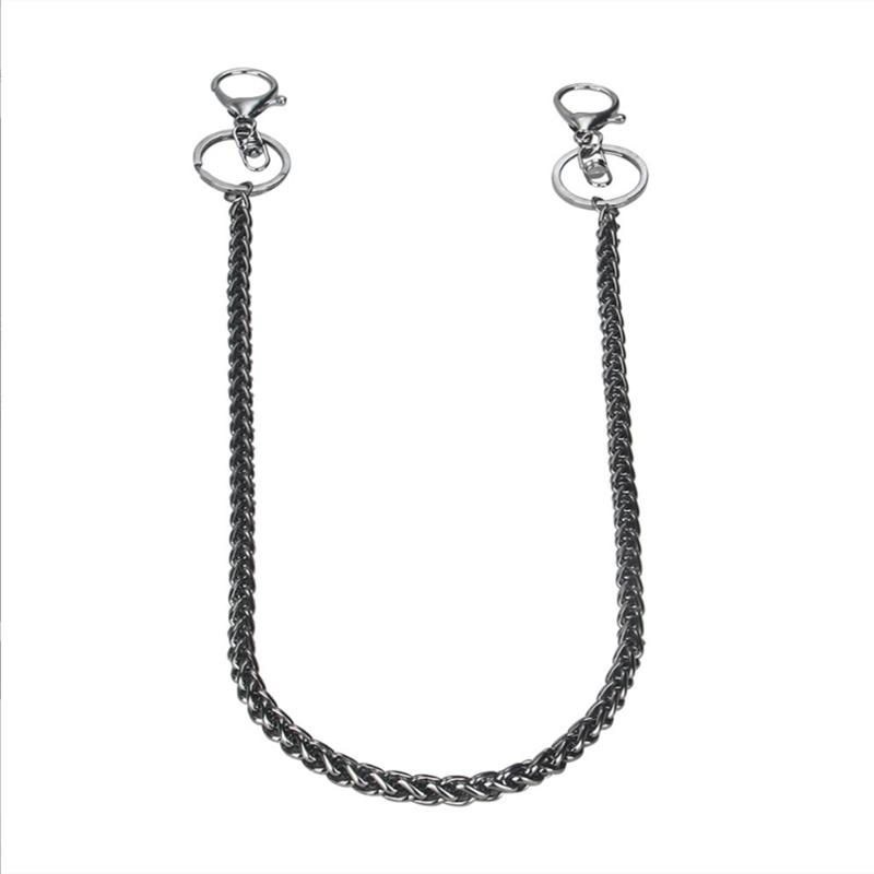 54CM Pants Chain for Men Long Biker Keychain Jean Wallet Hip Hop Punk Chain for Men Women Goth Chain Black