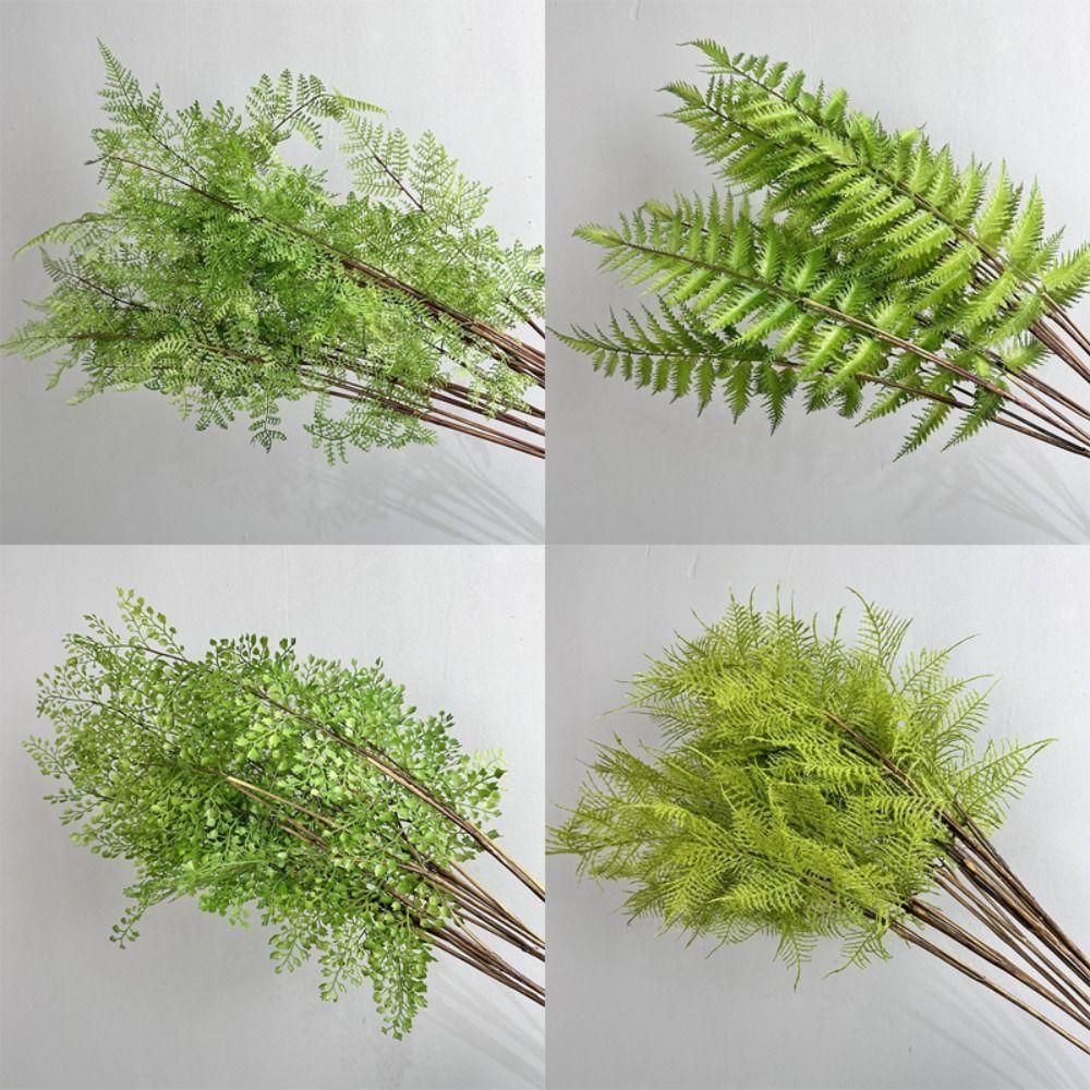 Real Touch Artificial Fern Plant Plastic Material Handmade Realistic Artificial Fern Elegant Design Artificial Greenery Fern