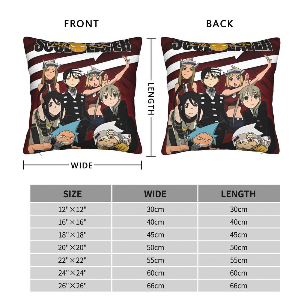 Dekorative Kissenbezüge soul eater comics anime Merchandise Sitz Kissenbezug Hülle Quadratisch Mehrere Größen