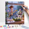 Disney Digital Oil Painting Art Kit Toy Story Cowboy Space Ranger Alien Handmade Coloring Painting Home Decor