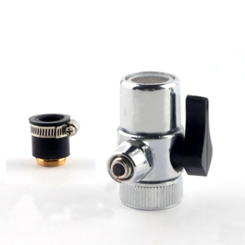 3/8“ Faucet Fittings Water Filter Accessories Single-cut Valve Diverter Tube Connector Adapter